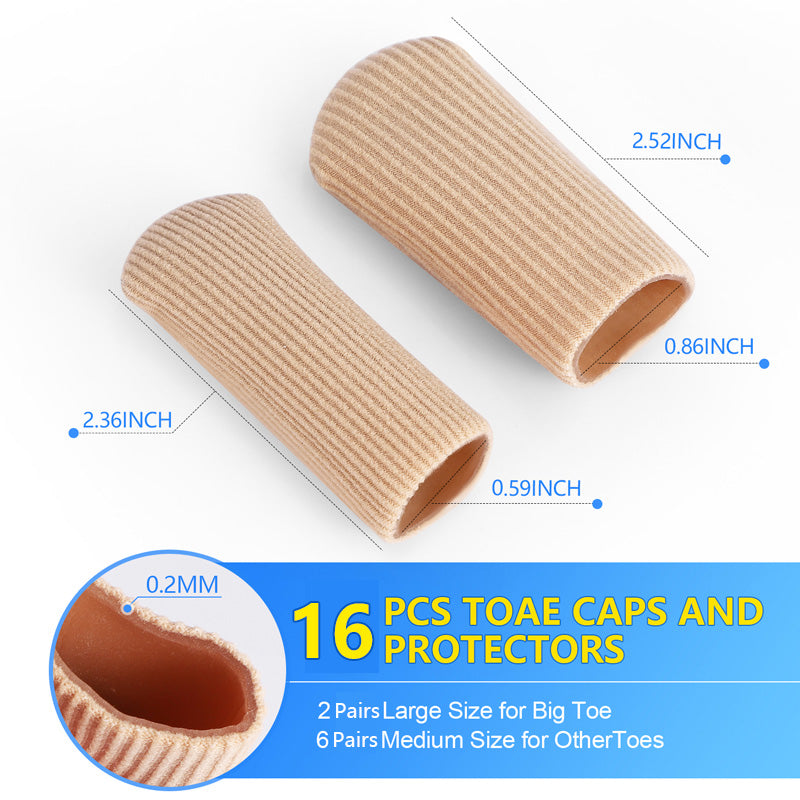 16pcs Fabric Toe Separator & Finger Protector Set