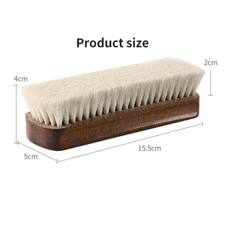 Eco-Friendly Wooden Wool Shoe Brush for Gentle Cleaning