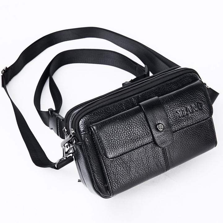 Fashion Top Layer Cowhide Messenger Bag Multifunctional