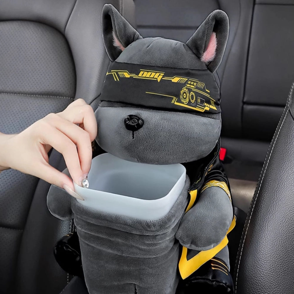 Cute 2-in-1 Car Armrest Tissue Holder & Trash Bin – Fun and Functional Storage