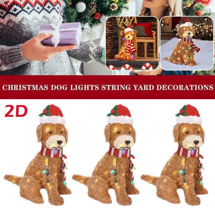 Christmas Outdoor Garden Acrylic Lighting Chain Dog Floor Outlet Decorations