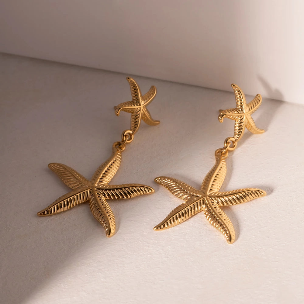 Stainless Steel Starfish Earrings