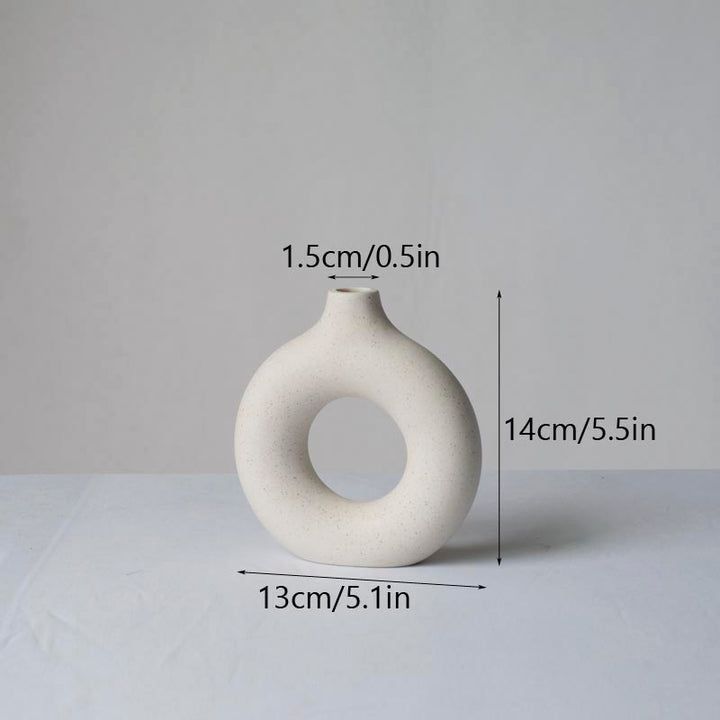 Minimalist Circular Ceramic Vase