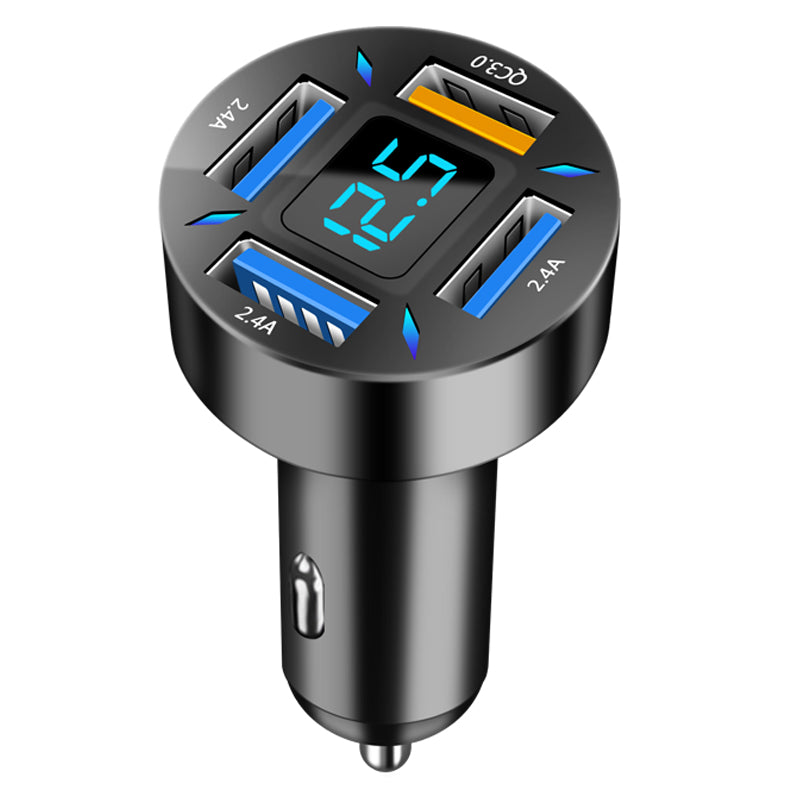 66W 4-Port USB Car Charger | Fast Charging PD Quick Charge 3.0