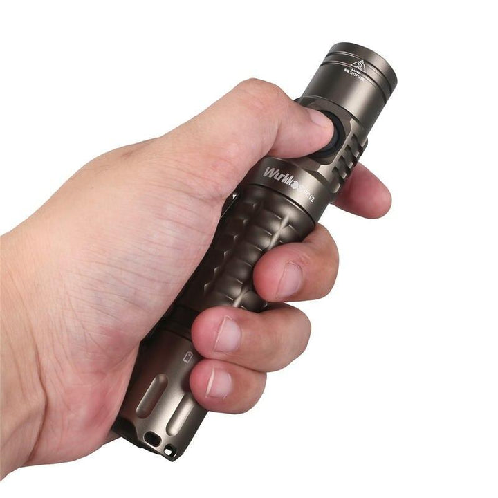 Rechargeable Tactical LED Flashlight - 2000lm, USB-C, IPX8 Waterproof, 18650 Battery