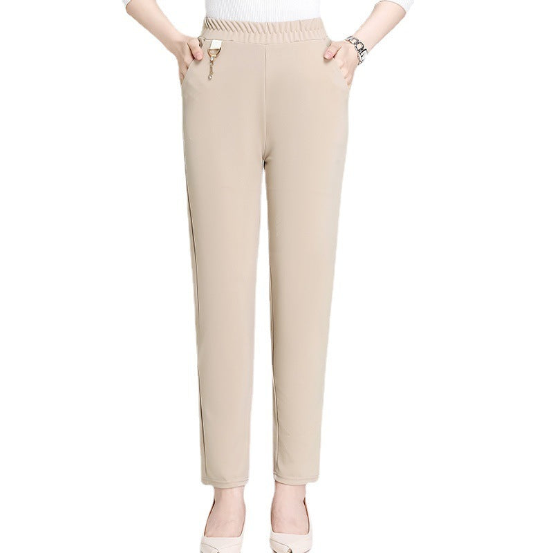 Western Style Middle-aged And Elderly Spring And Autumn Long Pants