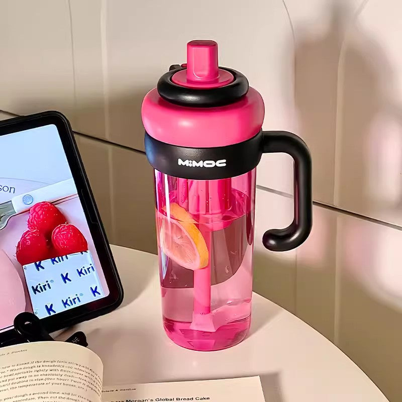 Multi-Use Sports Water Bottle with Straw and Tea Infuser