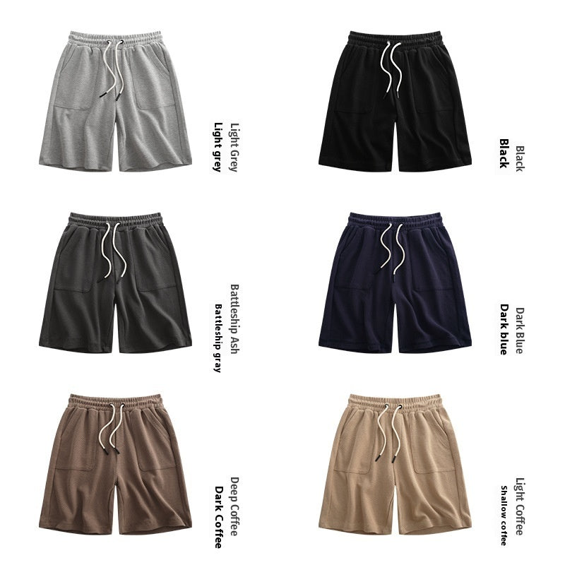 Simple Drawstring Waist Sports Shorts Men