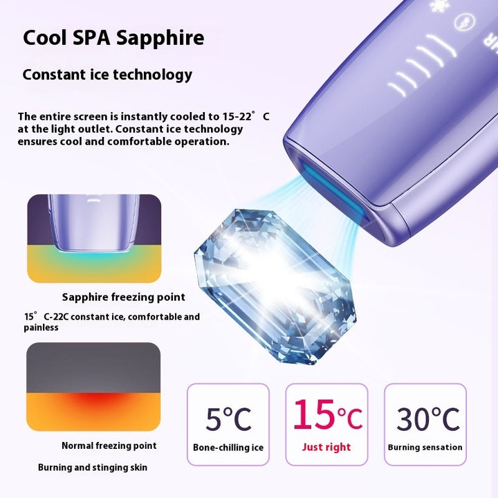 Laser Freezing Point Sapphire Painless Hair Removal Device