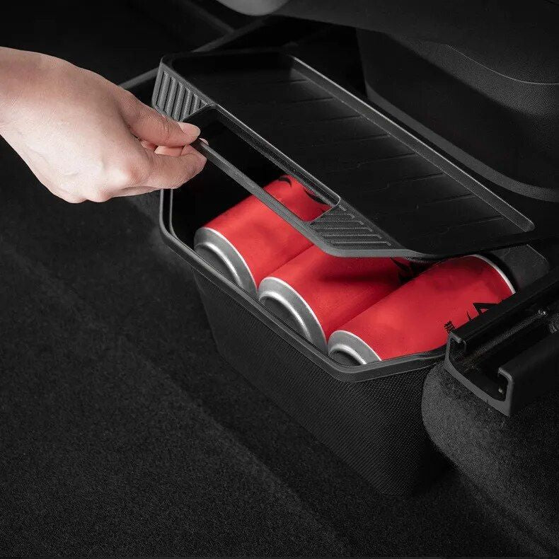 Tesla Model Y Under-Seat Storage Organizer with Built-in Trash Can