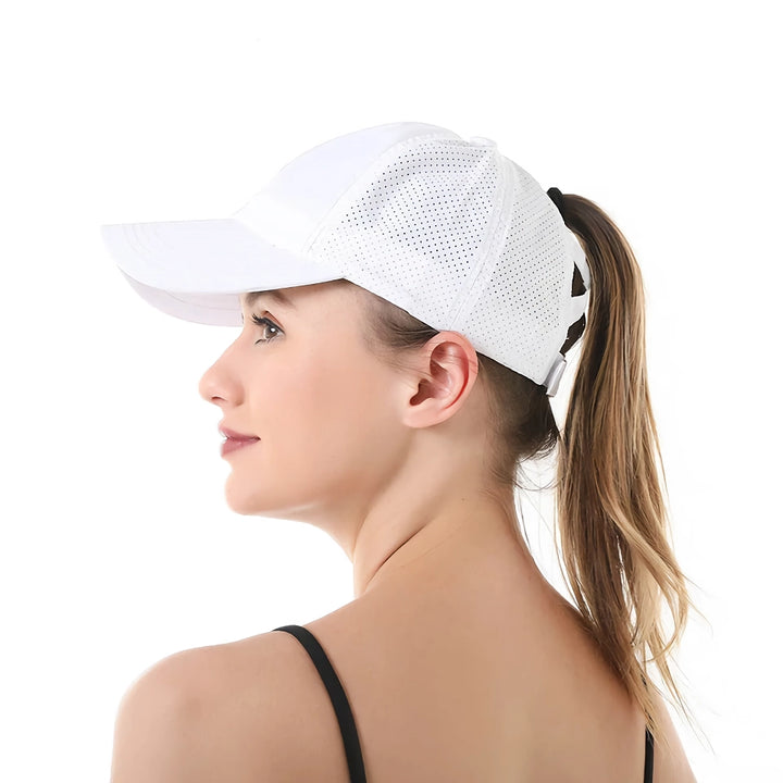 Summer Mesh Ponytail Baseball Sports Cap for Women