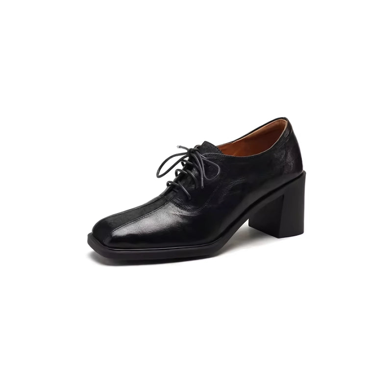 Genuine Leather Lace-Up Oxford Shoes