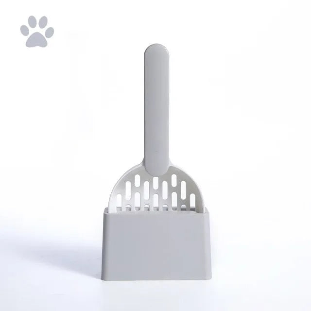 Multi-Function Cat Litter Scoop with Self-Cleaning Base - Eco-Friendly Pet Care