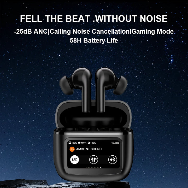 Advanced ANC Wireless Earphones with Touchscreen Control