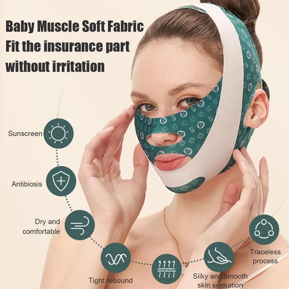 Adjustable Face Sculpting and Lifting Sleep Mask - Reduce Double Chin and Enhance Facial Contours