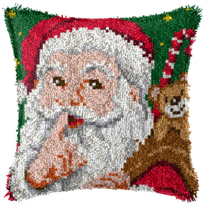 Diy Handmade Christmas Cushion Wool Embroidered Pillow Material Package