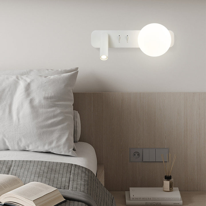 Modern Adjustable Glass Wall Lamp for Bedrooms and Hotels