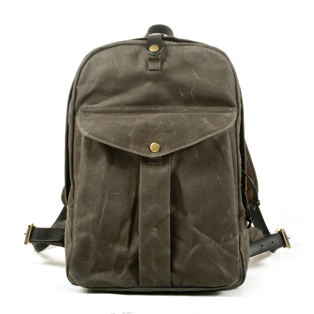 Retro Outdoor Large Capacity Canvas Stitching Backpack