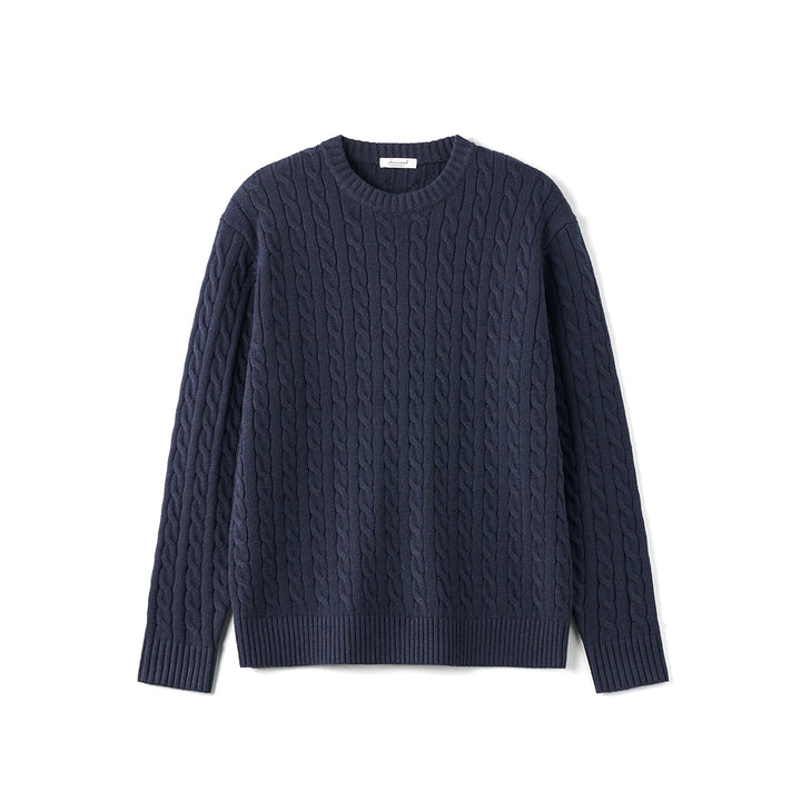 Oversized Cable Knit Sweater for Men