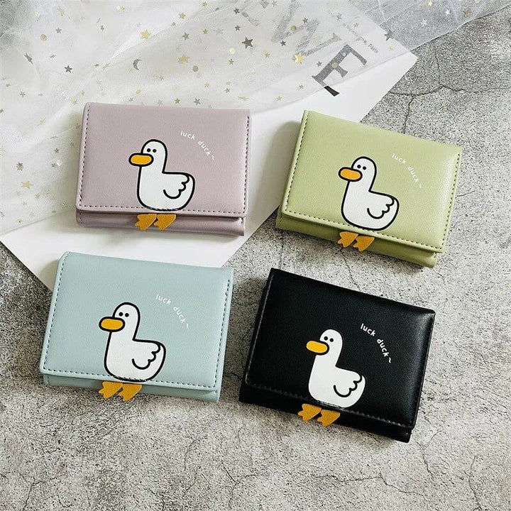 Charming Duck-Themed Mini Women's Wallet