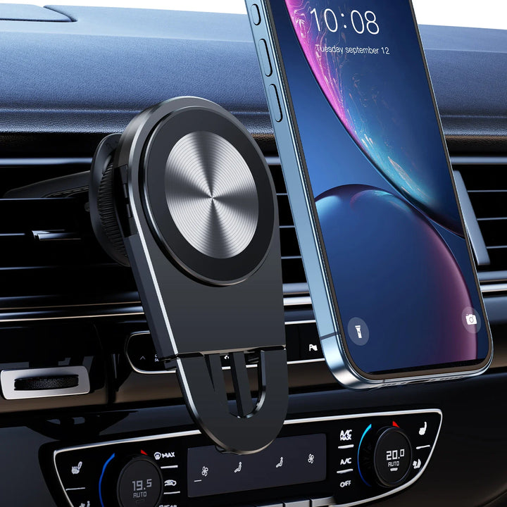 Aluminum Magnetic Car Phone Holder with Air Vent Clip