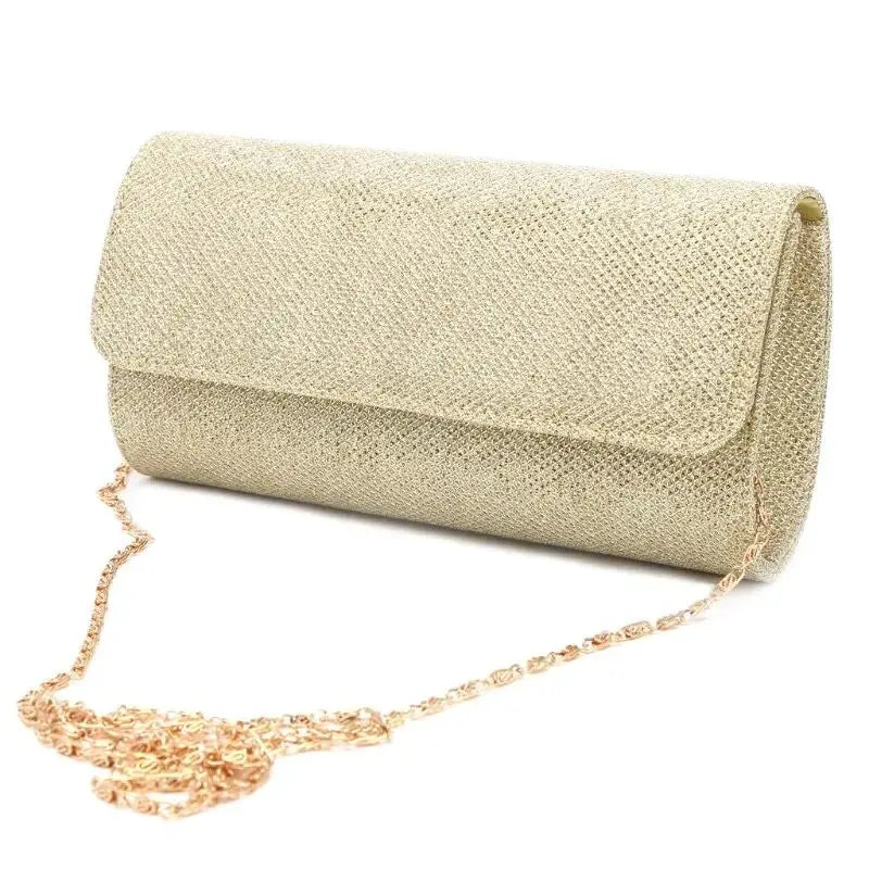 Luxury Shiny Chain Crossbody Clutch - Perfect Wedding & Party Bag