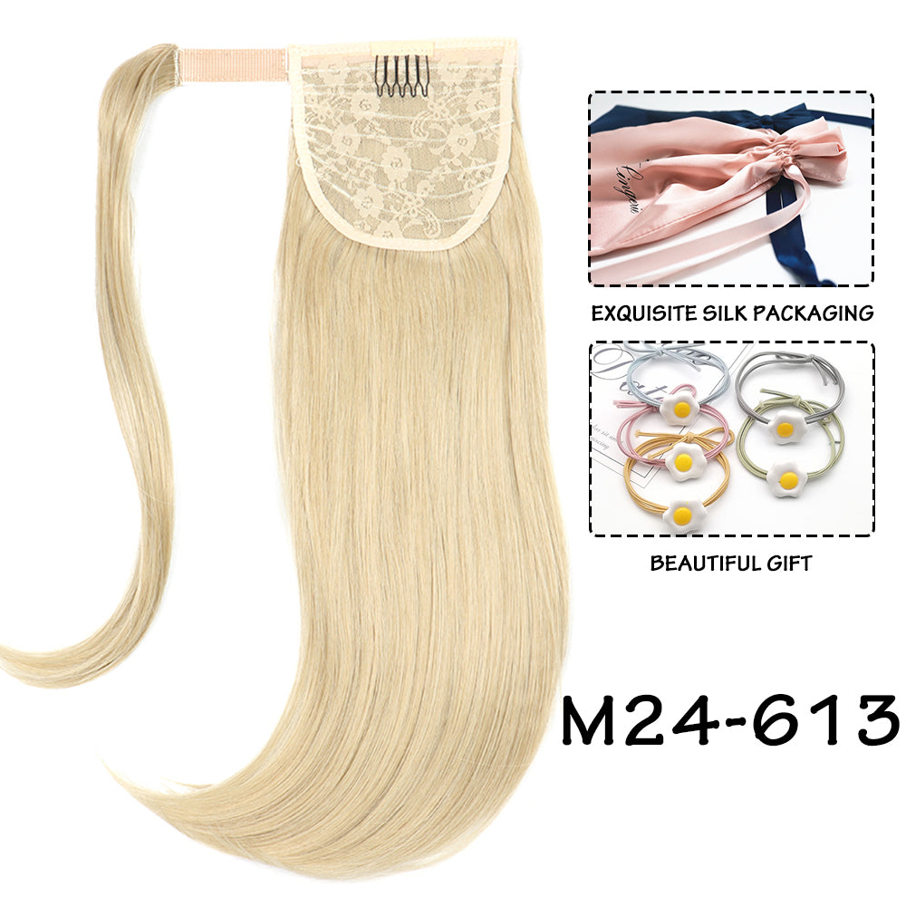 Synthetic Straight Wraparound Ponytail