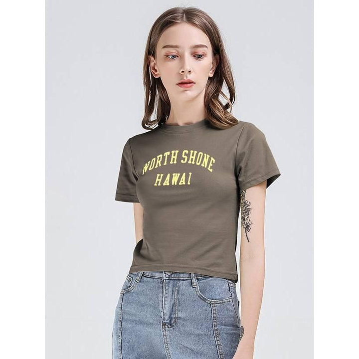 High Street Letter Print Slim Fit Tee