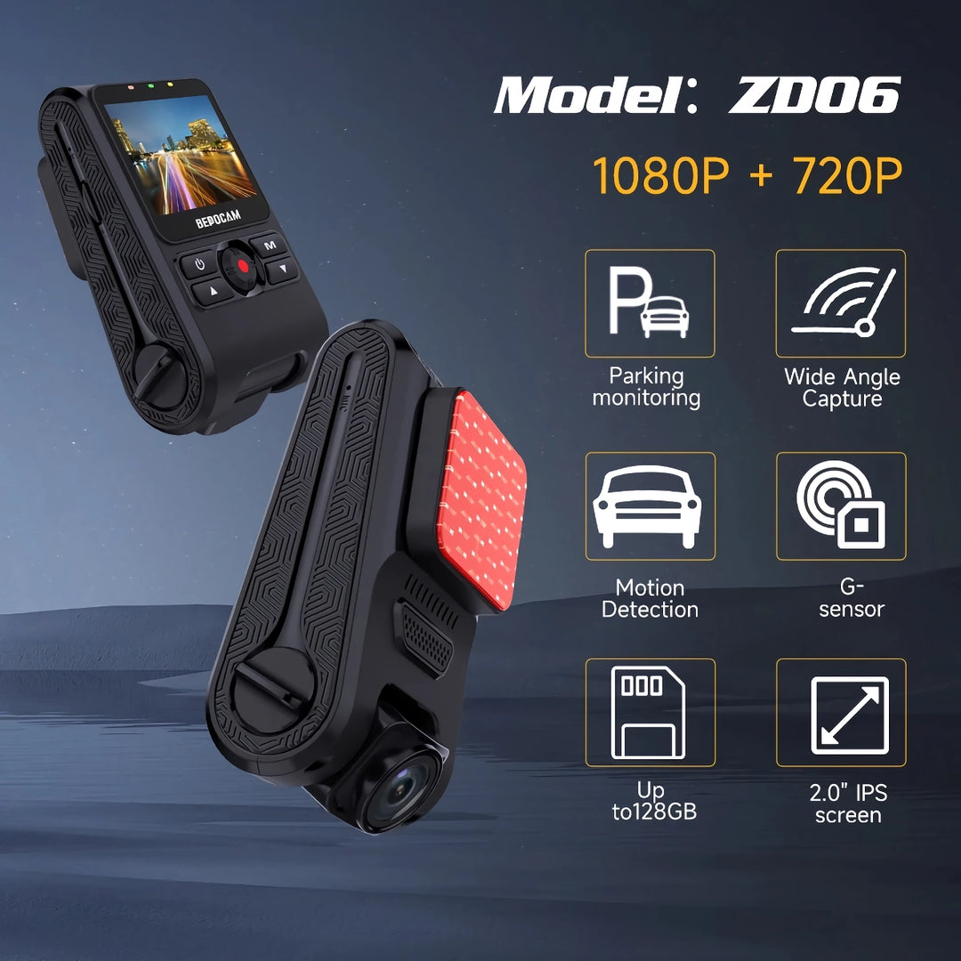 1080P Dash Camera with Loop Recording and Night Vision