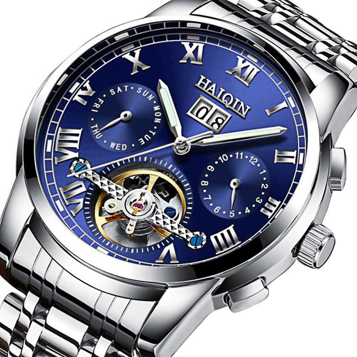 Men's Fashion Waterproof Luminous Hollow Tourbillon Automatic Mechanical Watch