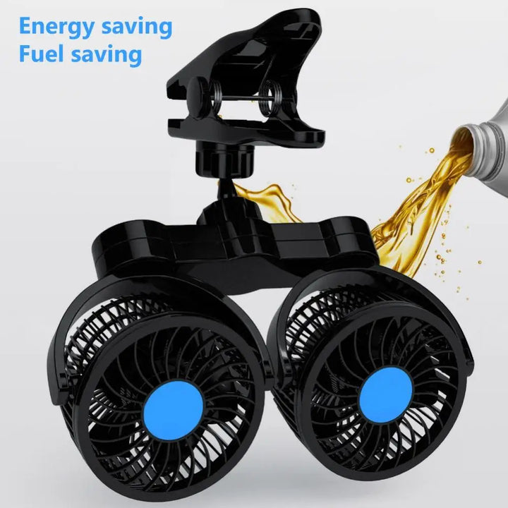 12/24V Dual Head Rotatable Car & Truck Clip-On Cooling Fan