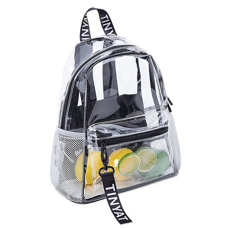 Chic Transparent Jelly Backpack - Waterproof, Fashion-Forward PVC Design for Women