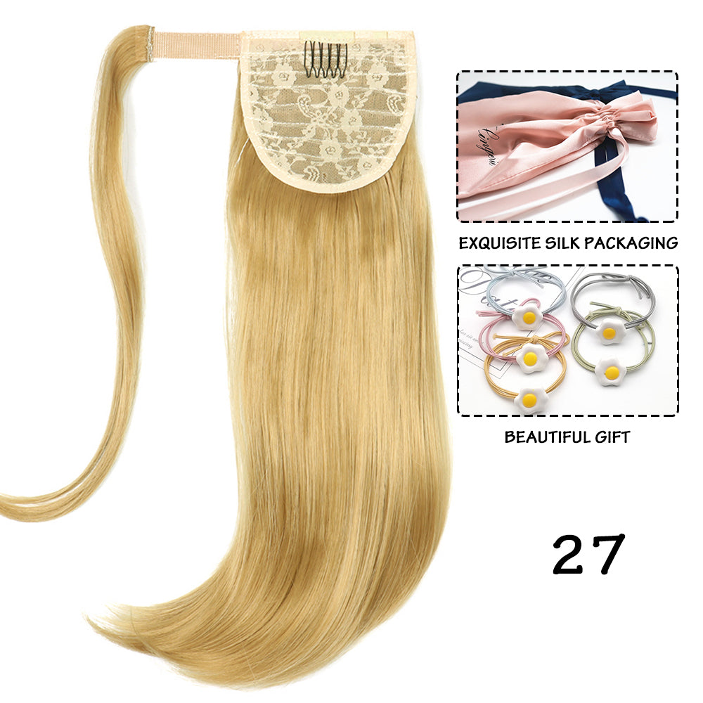 Synthetic Straight Wraparound Ponytail