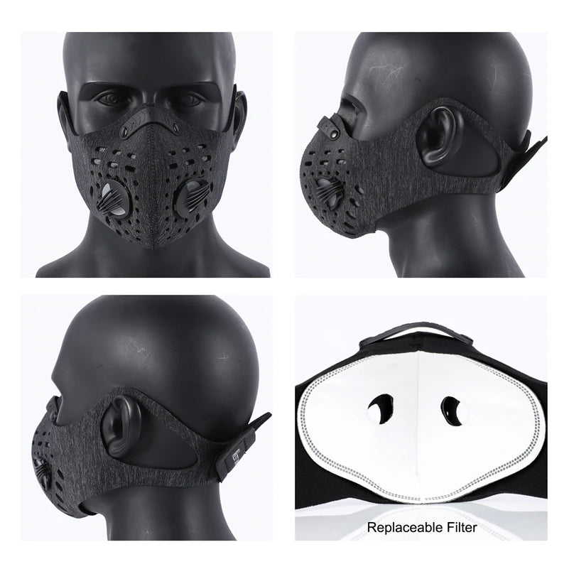 Anti-Pollution Cycling Face Mask with Activated Carbon Filter