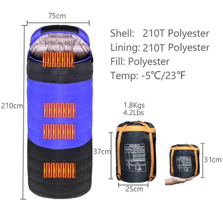 USB Heated Waterproof Sleeping Bag