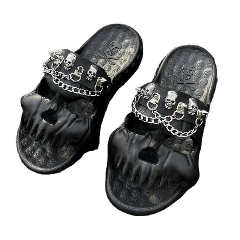 Home Thick-soled Non-slip Skull Slippers