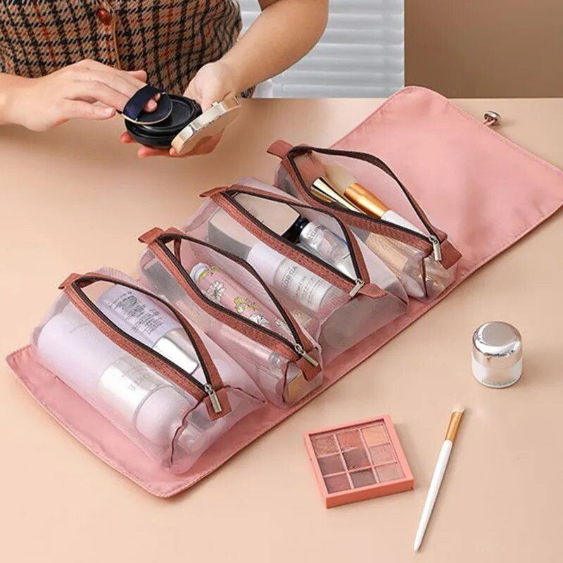 4-Piece Detachable Travel Makeup Bag Set