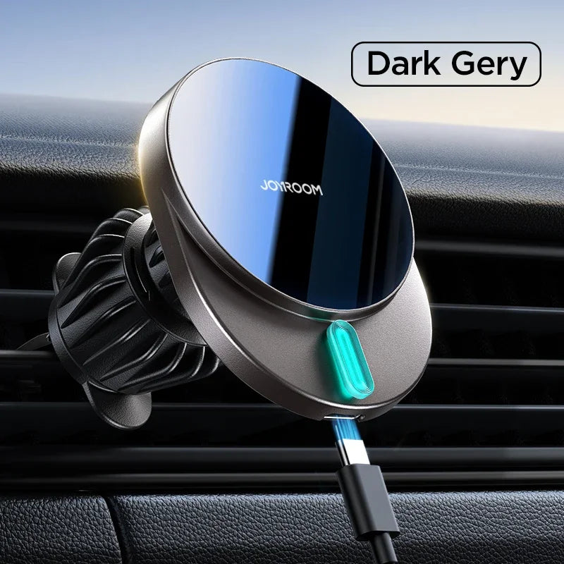 15W Magnetic Car Phone Holder with Fast Wireless Charging