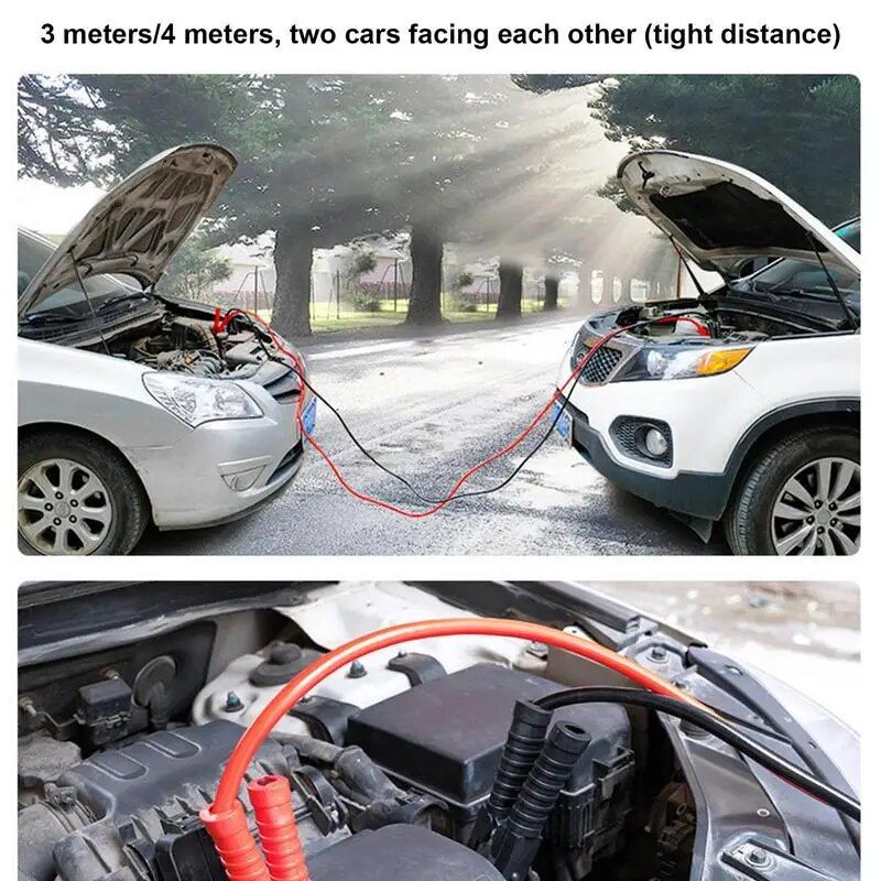 Heavy Duty Jumper Cables - Quick Connect Battery Booster Jump Leads for Cars, Vans, and Trucks