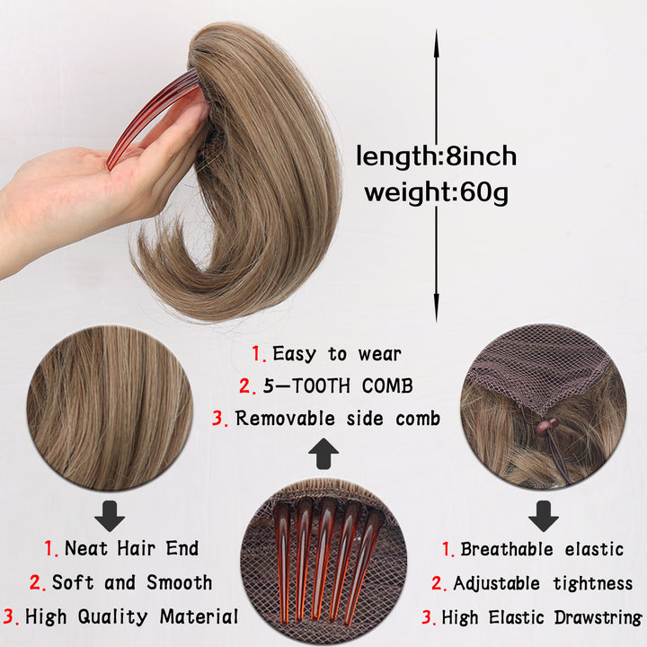 Synthetic Hair Bun Hairpiece