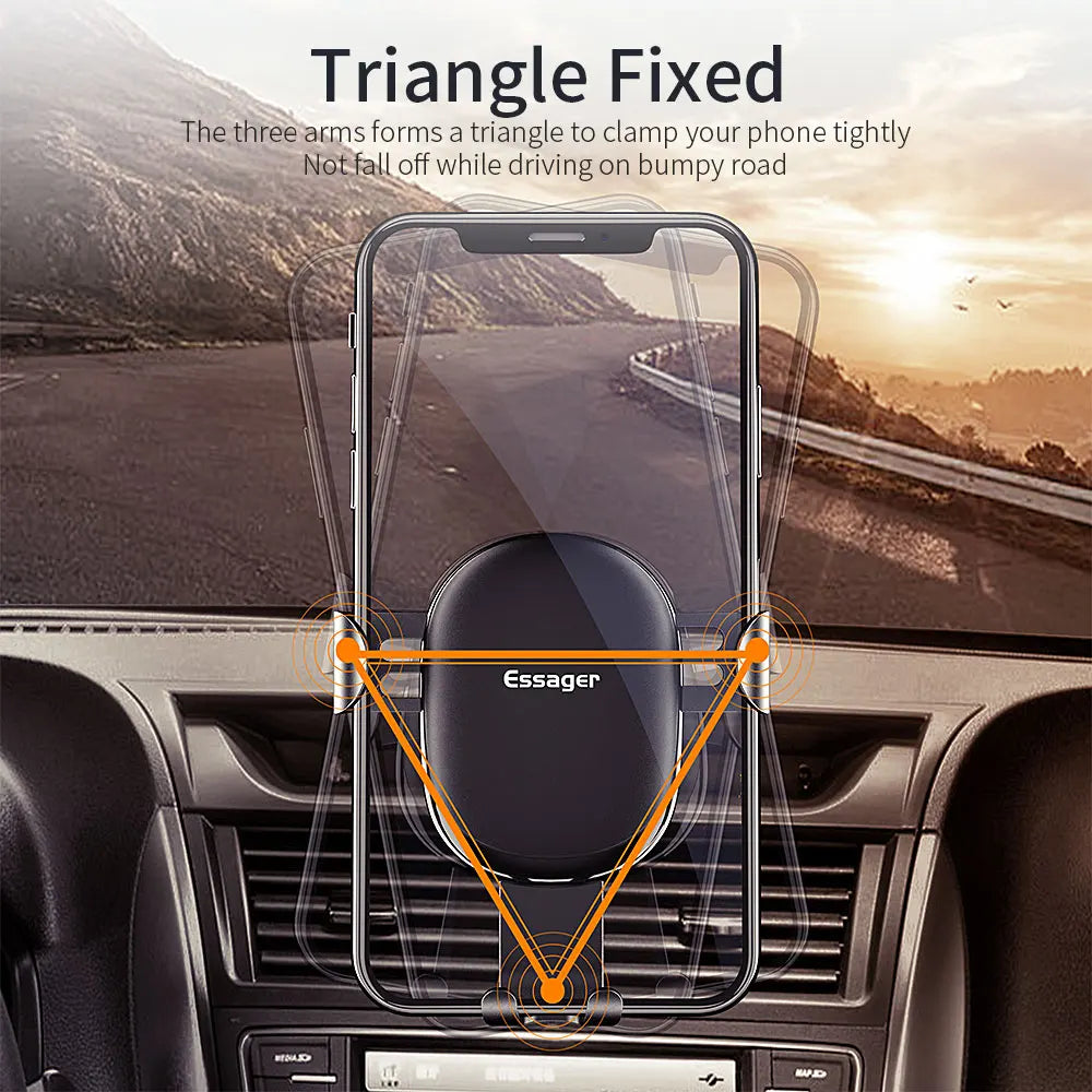 Universal Gravity Car Phone Holder for iPhone and Samsung Devices