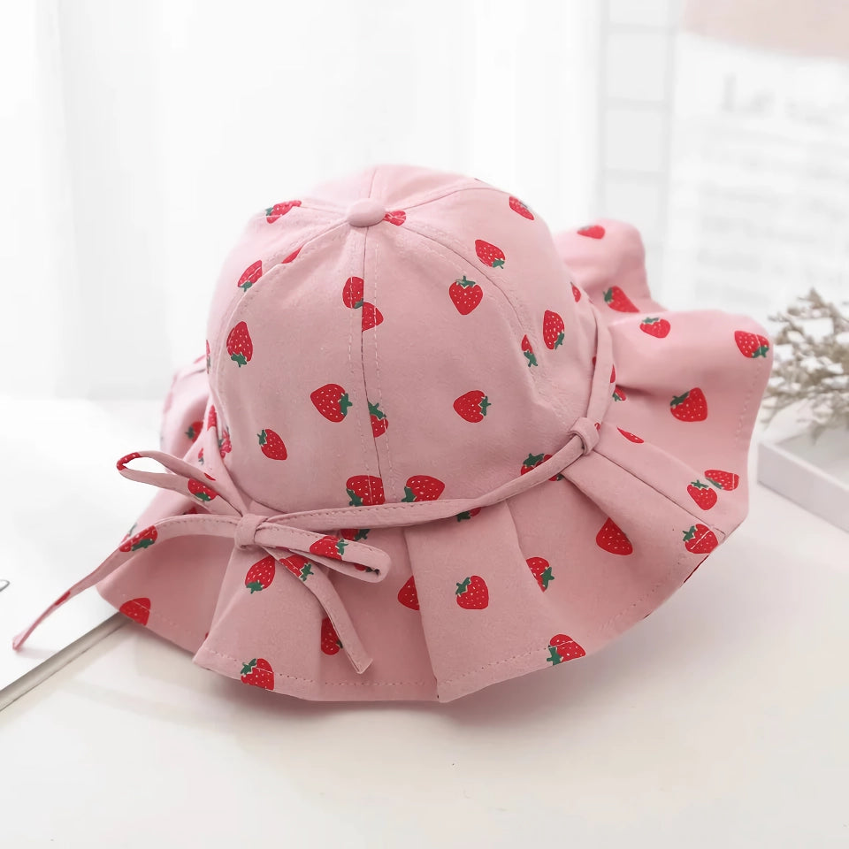 Cute Design Cotton Sun Protection Bucket Hats for Kids