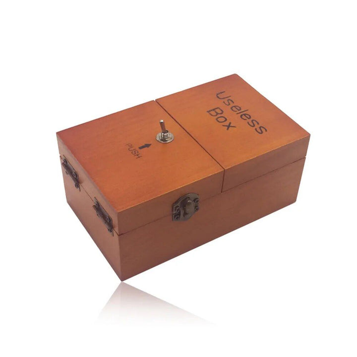 Wooden Useless Box - Interactive Stress-Reduction Toy, Ideal for Gifts