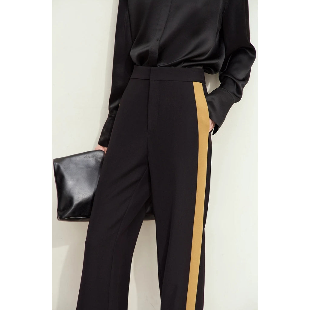 Autumn Contrast Stitching Blazer Pants for Women