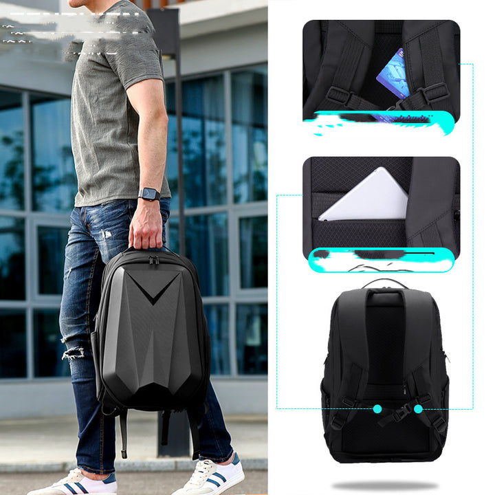 Casual Men's Backpack Large Capacity Hard Shell Business Travel