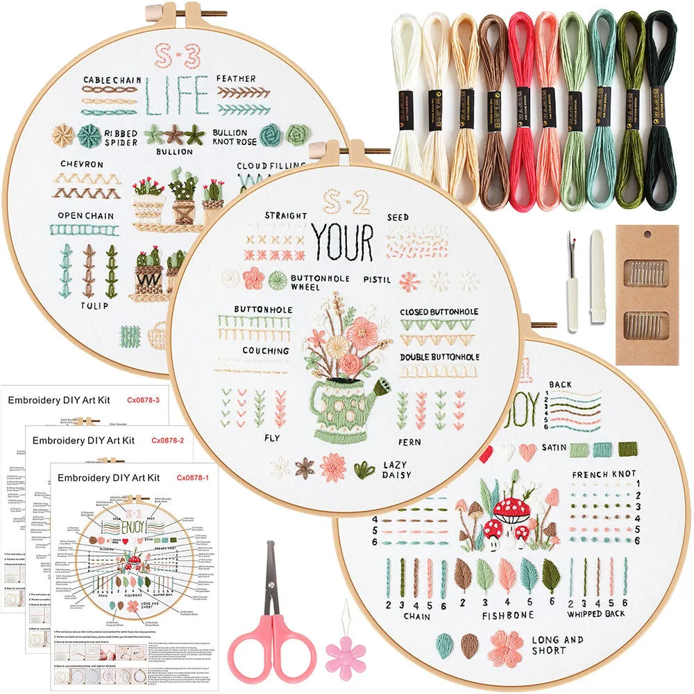 3-Piece Embroidery Starter Kit for Beginners