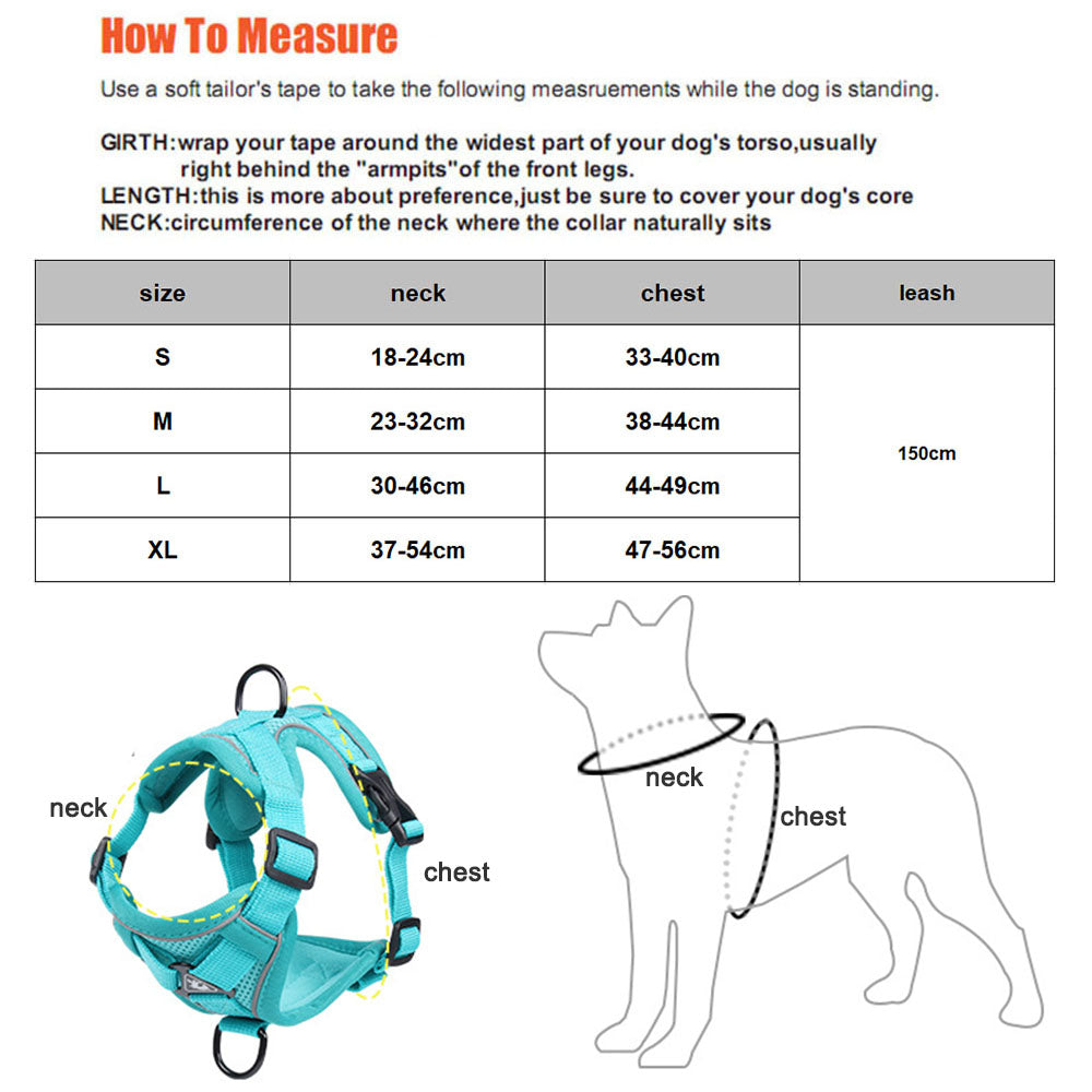 Adjustable Mesh Cat Harness and Leash Set