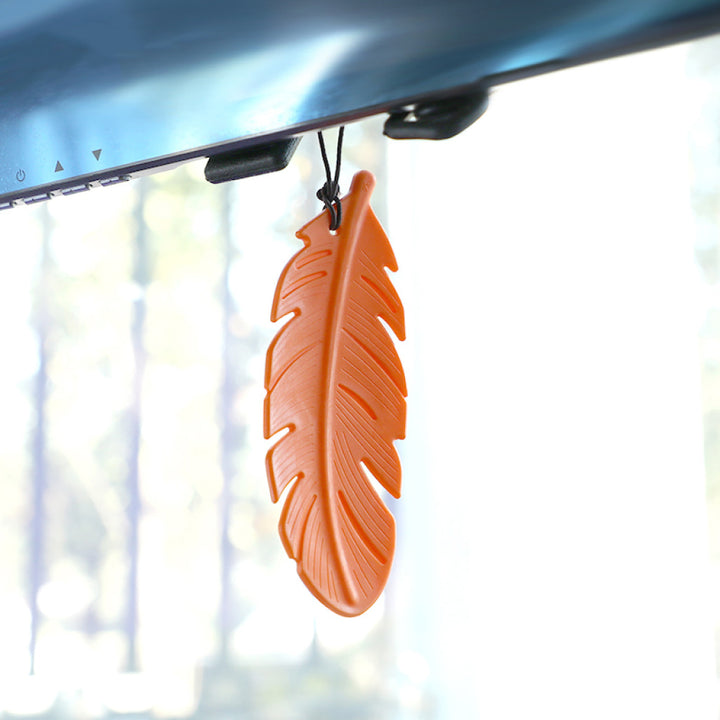 Scented Orange Feather Charm