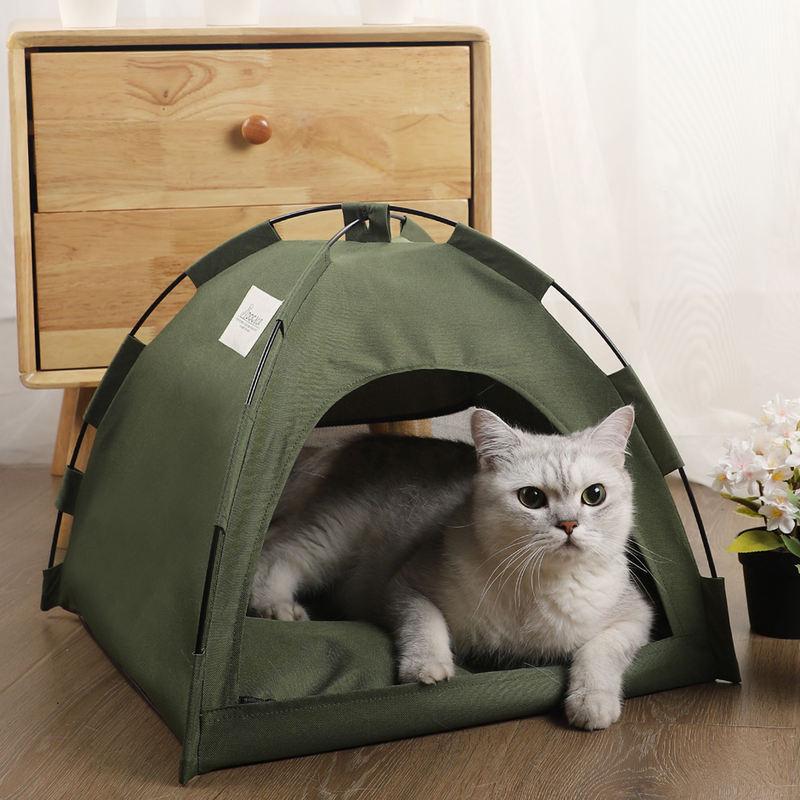 Winter Clamshell Kitten Tent: Cozy Cat Bed & House