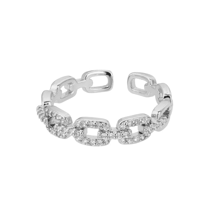 Trendy Cubic Zirconia Chain Ring